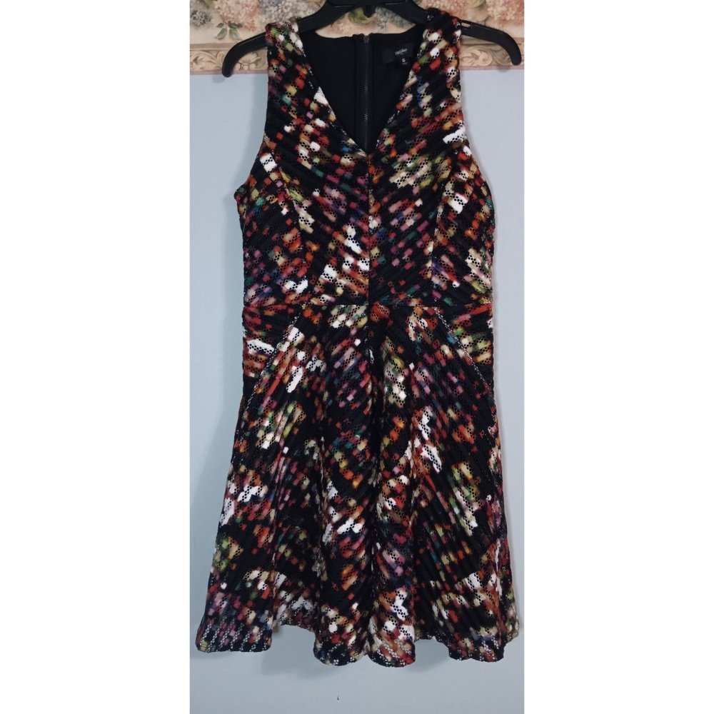 Massimo Small Multicolor Fit Flare Event Occasion Colorful Art To Wear Dress